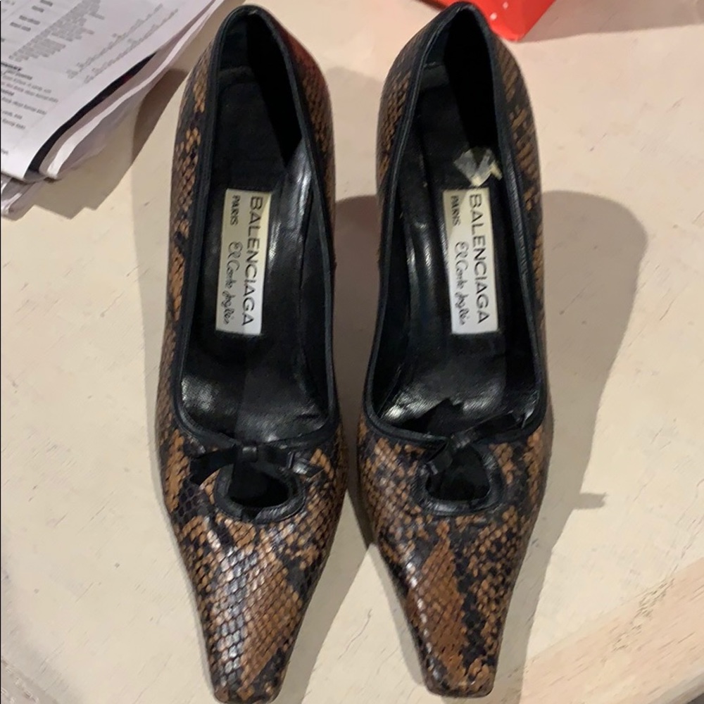 Balenciaga snakeskin pumps